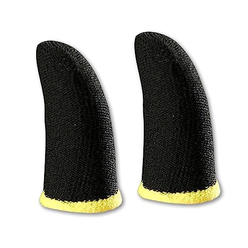 kawehiop 2 Stück Gaming Controller Handschuhe Touchscreen Hüllen Fingerspitzen Abdeckung Tragbares Zubehör für Computer Laptop Handy, Schwarz Gelb kawehiop 2 Stück Gaming Controller Handschuhe Touchscreen Hüllen Fingerspitzen Abdeckung Tragbares Zubehör für Computer Laptop Handy, Schwarz Gelb von kawehiop