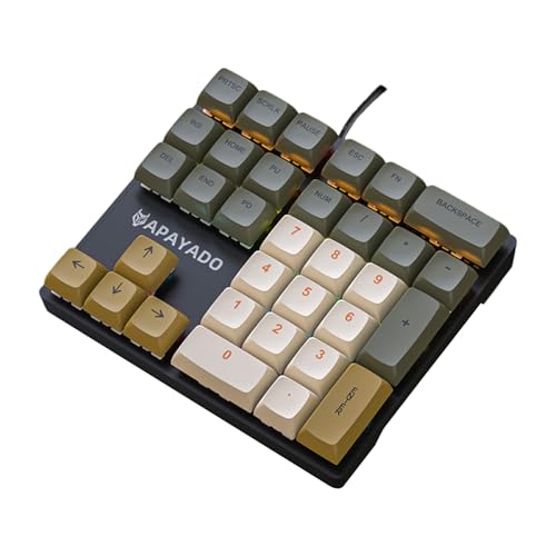 kawehiop RGB Finanz und Buchhaltungstastatur XDA passt Sich den Fingern an und ermöglicht eine schnelle Eingabe. Verbessert die Eingabegeschwindigkeit und genauigkeit. ABS Tastatur, Grüne Redaxis von kawehiop
