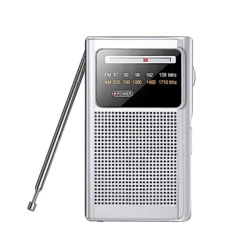 kawehiop Tragbares Mini Handzeiger Radio mit Lautsprecher, Camping, Rucksackreisen, Notfall Taschenradios, Empfänger, Outdoor Ausrüstung von kawehiop