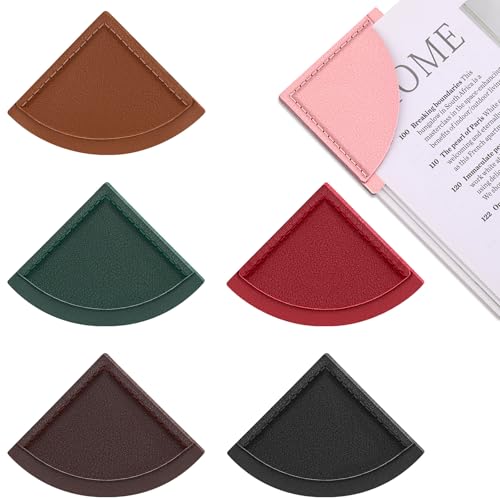 Leder-Lesezeichen in Fächerform, Fächerform, Lesezeichen für Frauen, Buchzubehör für Lehrer, Studenten, Schule, Büro, Heimbedarf, 6 Stück Leder-Lesezeichen in Fächerform, Fächerform, Lesezeichen für Frauen, Buchzubehör für Lehrer, Studenten, Schule, Büro, Heimbedarf, 6 Stück von kdafio