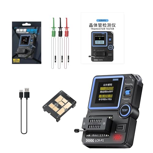Transistortester – Dioden-, Widerstands-, Induktivitäts-, Kondensatortester, Kondensatormessgerät Mit Farbdisplay, Multifunktions-SMD-Bauteiltester Transistortester – Dioden-, Widerstands-, Induktivitäts-, Kondensatortester, Kondensatormessgerät Mit Farbdisplay, Multifunktions-SMD-Bauteiltester von kdkskss