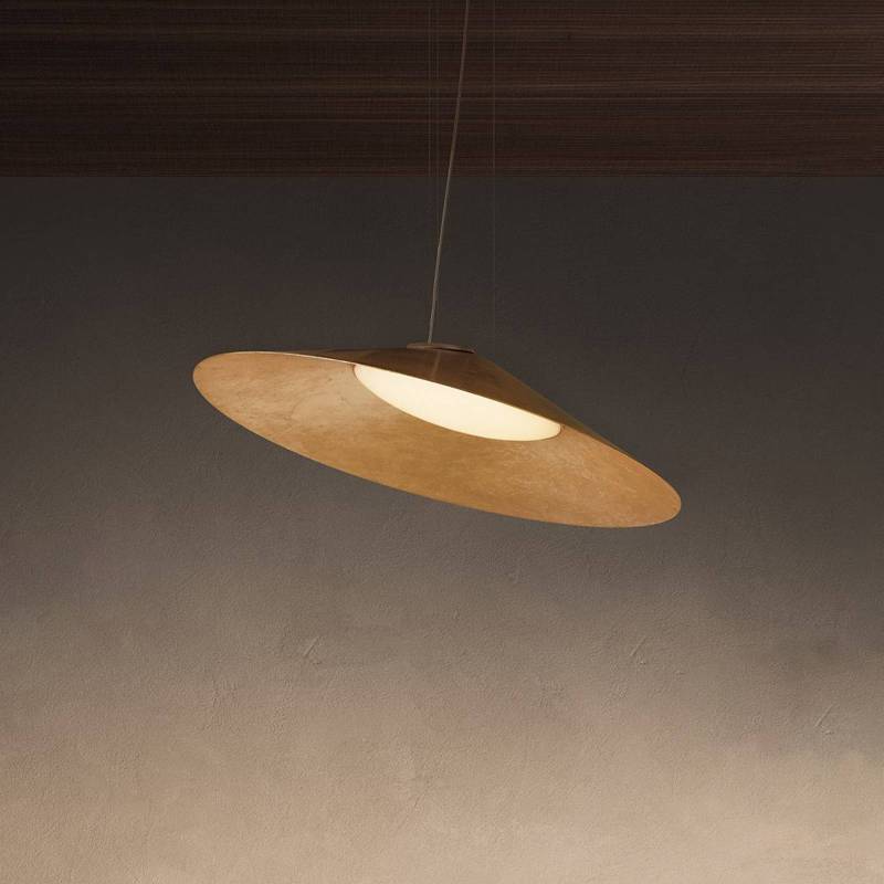 kdln LED-Hängelampe Kate, gold-foliert, 3.000 K, Ø 90 cm von kdln