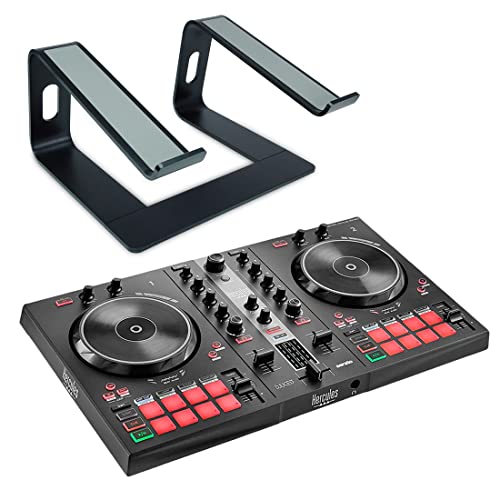 Hercules DJControl Inpulse 300 MK2 2-Deck DJ Controller + keepdrum Laptopständer Schwarz von keepdrum