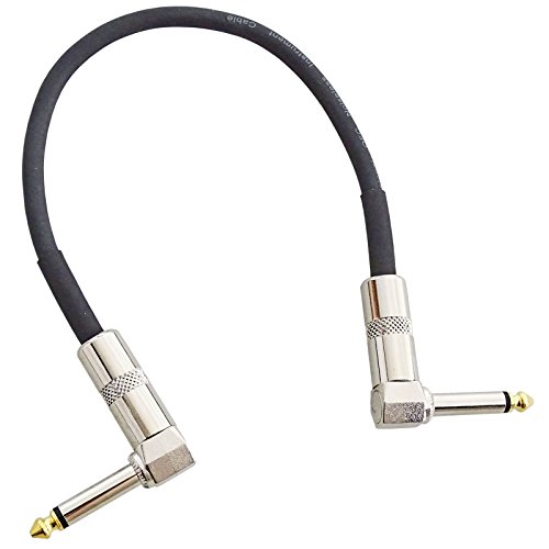 KEEPDRUM GC028 Patch-Kabel 6.3mm Klinke Winkelstecker 30cm von keepdrum