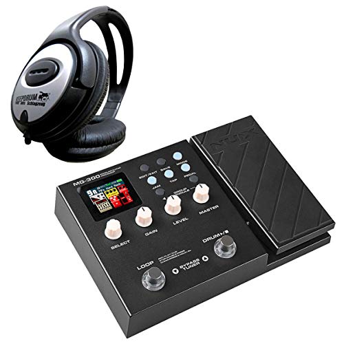 NUX MG-300 Multi-Effektgerät für Gitarre + keepdrum Kopfhörer Bundle von keepdrum