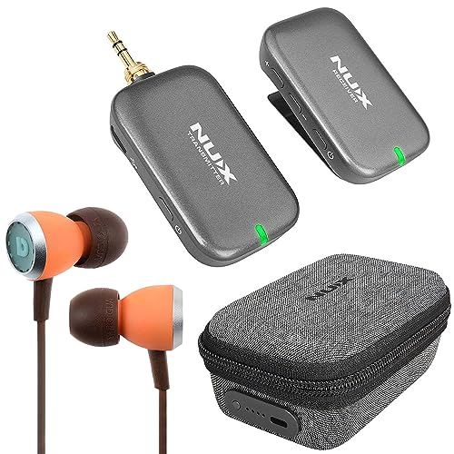 Nux B-7 PSM Wireless In-Ear Monitor-System mit Lade-Case + Audiofly In-Ear Ohrhörer von keepdrum