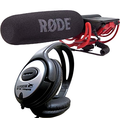 Rode VideoMic Rycote Kameramikrofon Richtmikrofon + keepdrum Kopfhörer von keepdrum