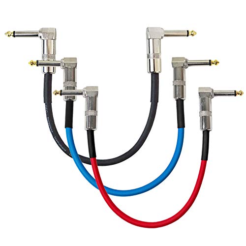 keepdrum 3x GC028 Patchkabel Mono 6,3mm Klinke Gitarren-Kabel 30cm 3 Farben: Schwarz, Blau & Rot keepdrum 3x GC028 Patchkabel Mono 6,3mm Klinke Gitarren-Kabel 30cm 3 Farben: Schwarz, Blau & Rot von keepdrum