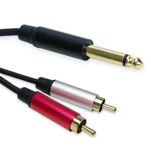 keepdrum AC047M Splitter-Kabel 6.35mm Klinke zu 2x Cinch Stecker keepdrum AC047M Splitter-Kabel 6.35mm Klinke zu 2x Cinch Stecker von keepdrum