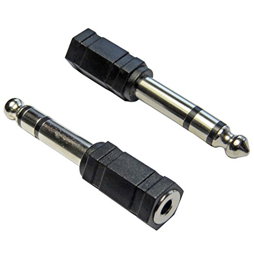 keepdrum ADA059 Klinken-Adapter 3,5mm Miniklinke Buchse zu 6,3mm Klinke Stecker 2-Stück von keepdrum