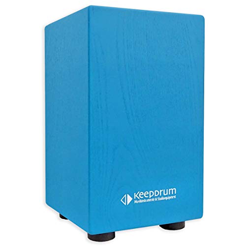 keepdrum DC1M BL Junior Cajon für Kinder Blau Trommelhocker von keepdrum