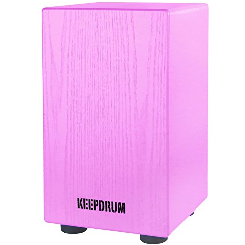 keepdrum DC1M PK Junior Cajon für Kinder Musikinstrument Trommelhocker Pink Rosa von keepdrum