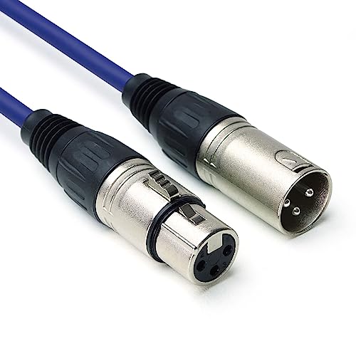 keepdrum DMX004 BL 10m DMX Kabel Blau 3-pol XLR Lichtkabel 100 Ohm 10m von keepdrum