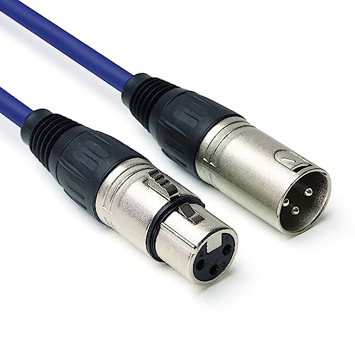 keepdrum DMX004 BL 10m DMX Kabel Blau 3-pol XLR-Lichtkabel 100Ohm 10m von keepdrum