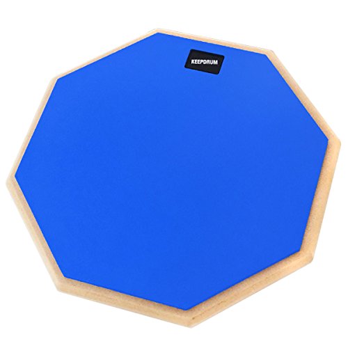 keepdrum DP-12 Drum Practice Pad Übungspad 12 Zoll (Blau) von keepdrum