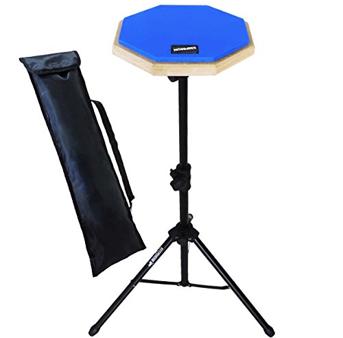 keepdrum DP-BL SET Practice Pad Blau mit Übungspadständer und Bag von keepdrum