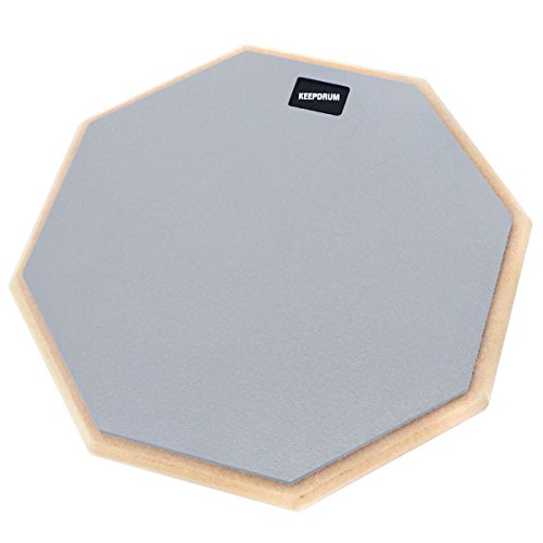 keepdrum DP-GY12 Drum Pad Practice Pad Grau Übungspad 12 Zoll von keepdrum