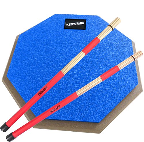keepdrum DPBL Drum Pad 8" Practice Pad Blau + SV1 Rods 19 Stäbe Drumsticks keepdrum DPBL Drum Pad 8" Practice Pad Blau + SV1 Rods 19 Stäbe Drumsticks von keepdrum