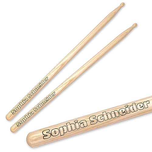 keepdrum Drumsticks 5B personalisierte Schlagzeug-Stöcke mit Gravur von keepdrum