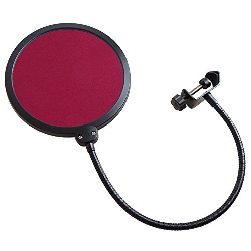 keepdrum EMH019RD Mikrofon-Popschutz Popfilter Popkiller Rot von keepdrum