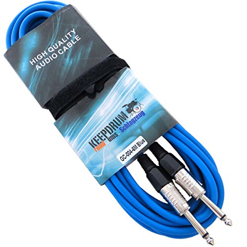 keepdrum GC-004 BL Blau 6m Gitarrenkabel Instrumenten-Kabel Klinke - Klinke 6,3mm von keepdrum