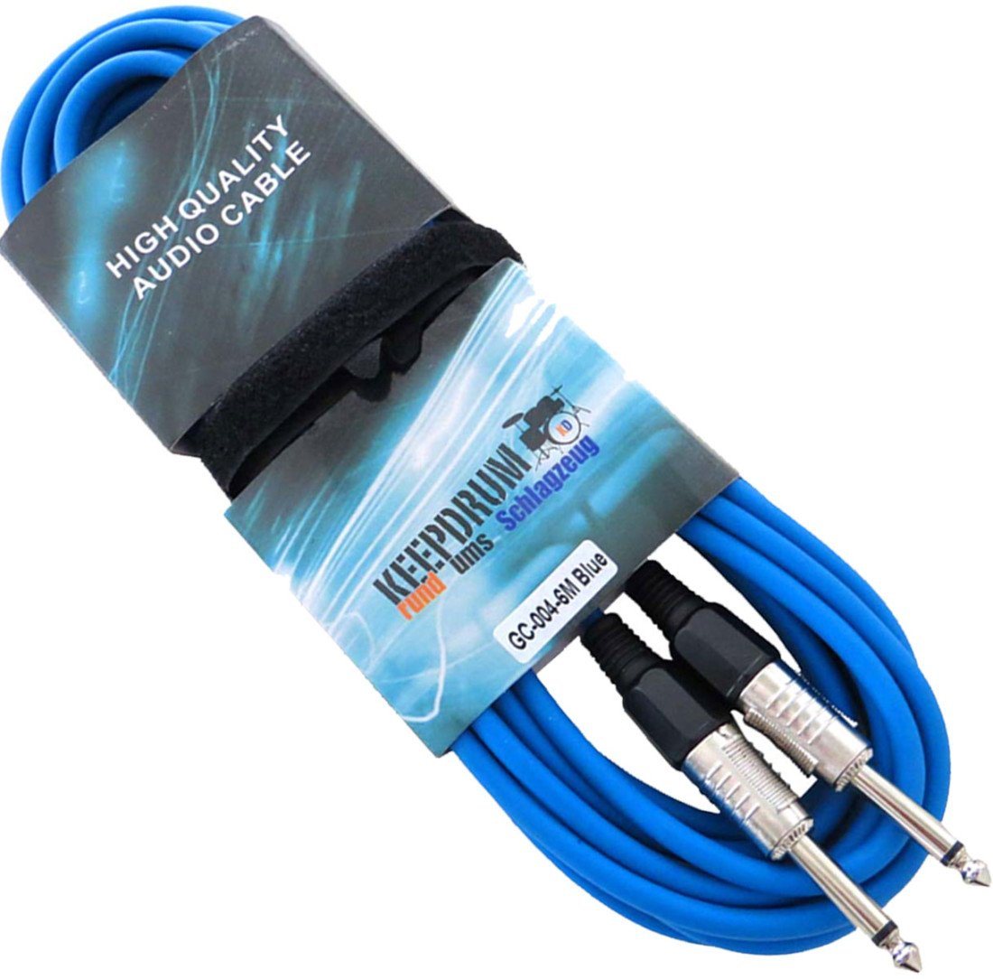 keepdrum GC-004 Blau 6m Gitarrenkabel Klinke 6,3mm Audio-Kabel von keepdrum