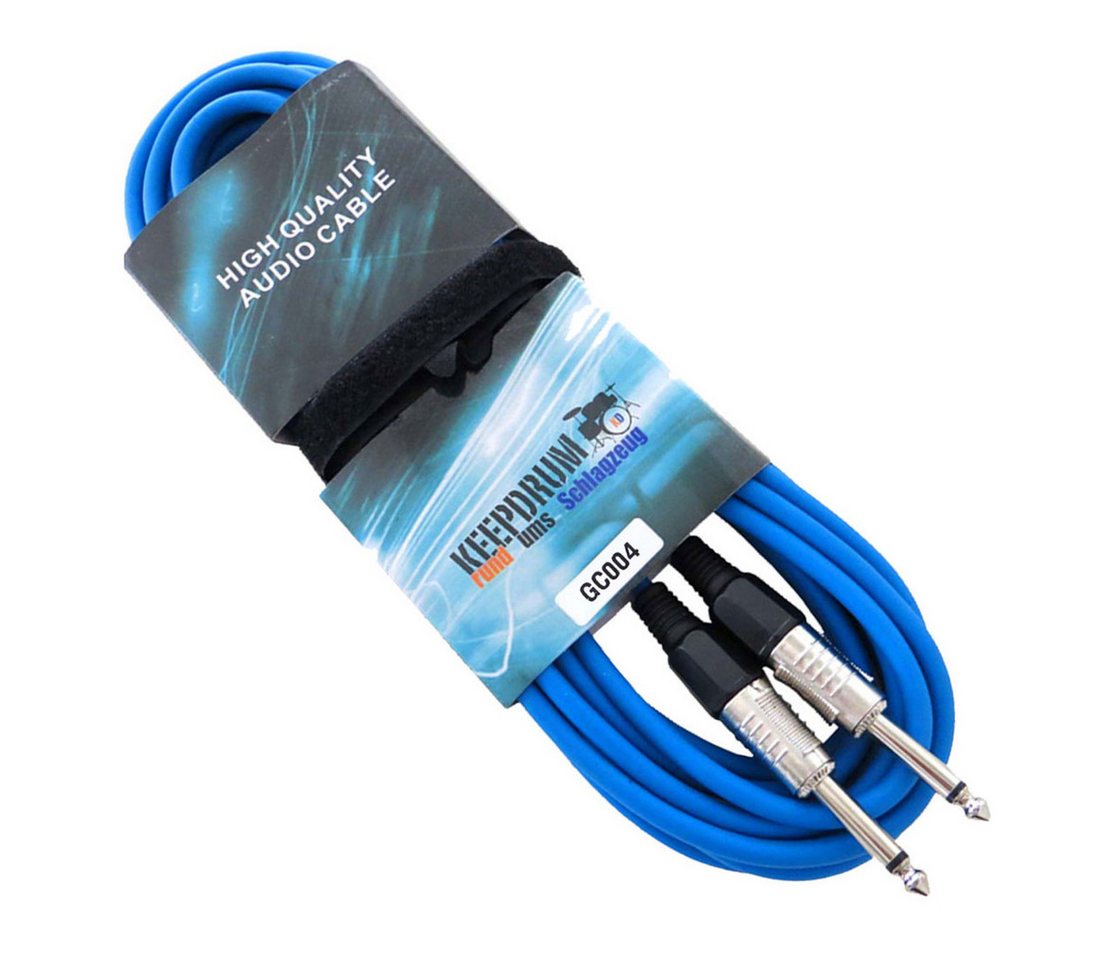 keepdrum GC-004 Gitarrenkabel 3m Blau Audio-Kabel, 6,35-mm-Klinke, 6,35-mm-Klinke von keepdrum