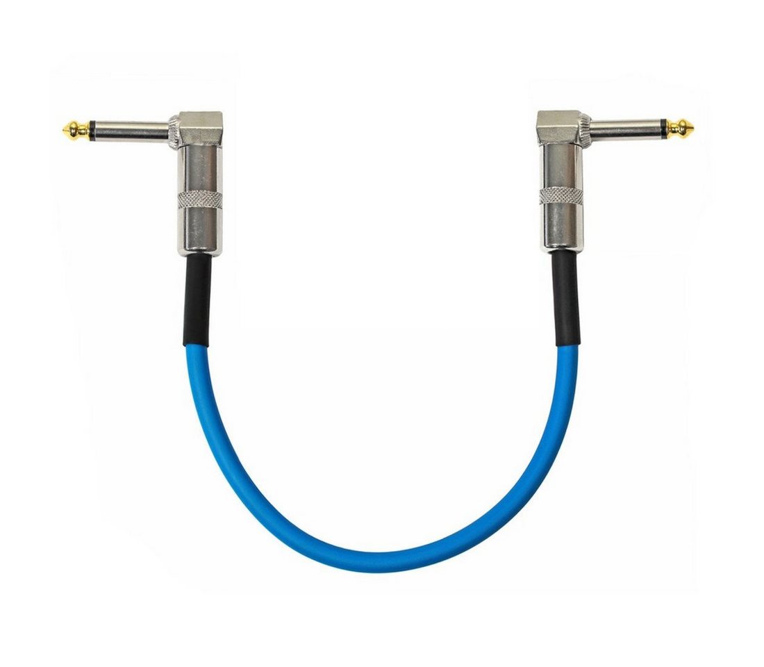 keepdrum GC028 Patchkabel Klinke Winkel 30cm Blau Audio-Kabel von keepdrum