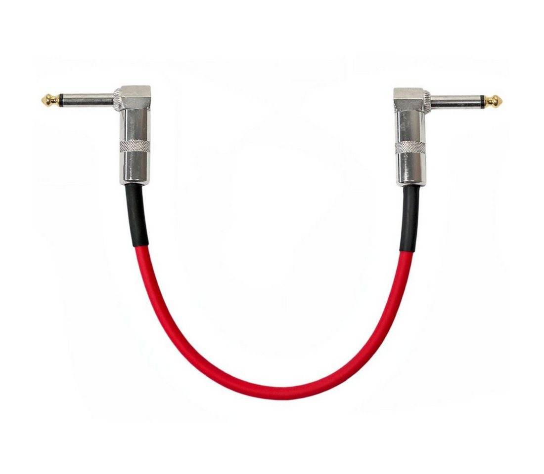 keepdrum GC028 Patchkabel Klinke Winkel 30cm Rot Audio-Kabel von keepdrum