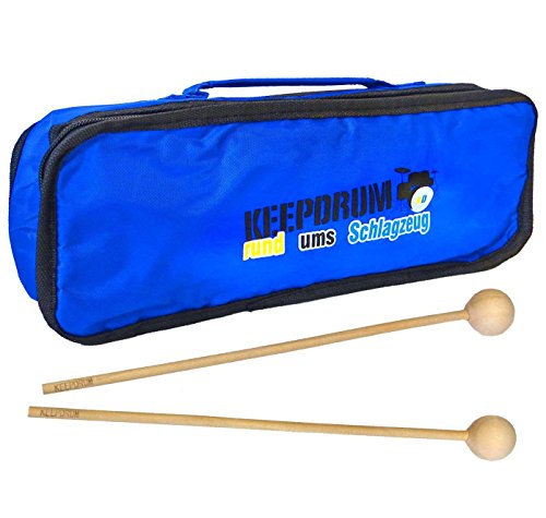 keepdrum MB01BL Glockenspiel Tasche Blau + Schlägel MST04 1 Paar passt für die Sonor-Glockenspiel-Modelle GS, SG, MG, GP, NG10 und G10. von keepdrum