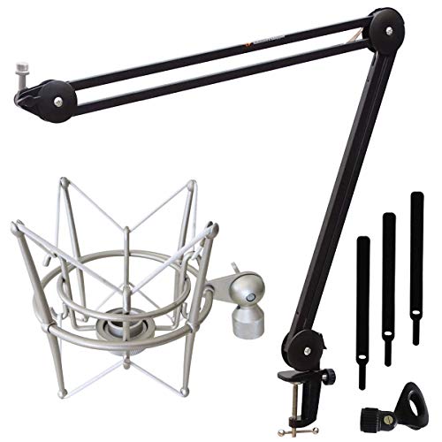keepdrum MS138 Gelenkarm-Stativ + MS089SV Mikrofon-Spinne für G-Track AT-2020/USB+ von keepdrum