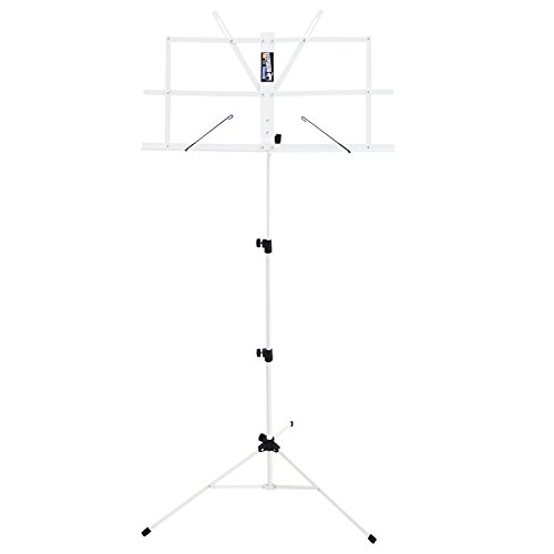 keepdrum MUS2 WH Notenständer Weiss kindgerecht + keepdrum Tragetasche von keepdrum