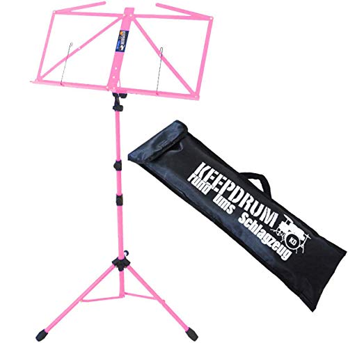keepdrum MUS3 PK Notenständer Notenpult Pink Rosa mit Tasche keepdrum MUS3 PK Notenständer Notenpult Pink Rosa mit Tasche von keepdrum