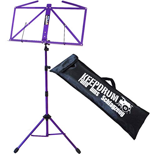 keepdrum MUS3FL Flieder Notenstaender Lila Notenpult + Tragetasche keepdrum MUS3FL Flieder Notenstaender Lila Notenpult + Tragetasche von keepdrum