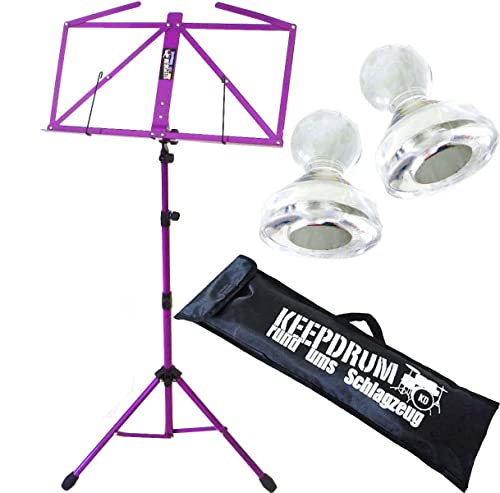 keepdrum MUS3FL Notenstaender Flieder Lila mit Tasche + 10 Stück Notenpult Magnete MG10 keepdrum MUS3FL Notenstaender Flieder Lila mit Tasche + 10 Stück Notenpult Magnete MG10 von keepdrum