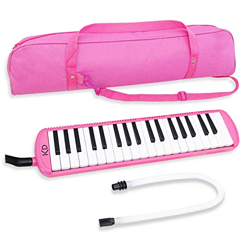 keepdrum Melodica 37 Tasten mit Tasche Pink Rosa von keepdrum