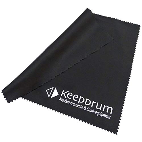 keepdrum Mikrofasertuch Reinigungstuch Brillenputztuch 20x20cm Schwarz von keepdrum