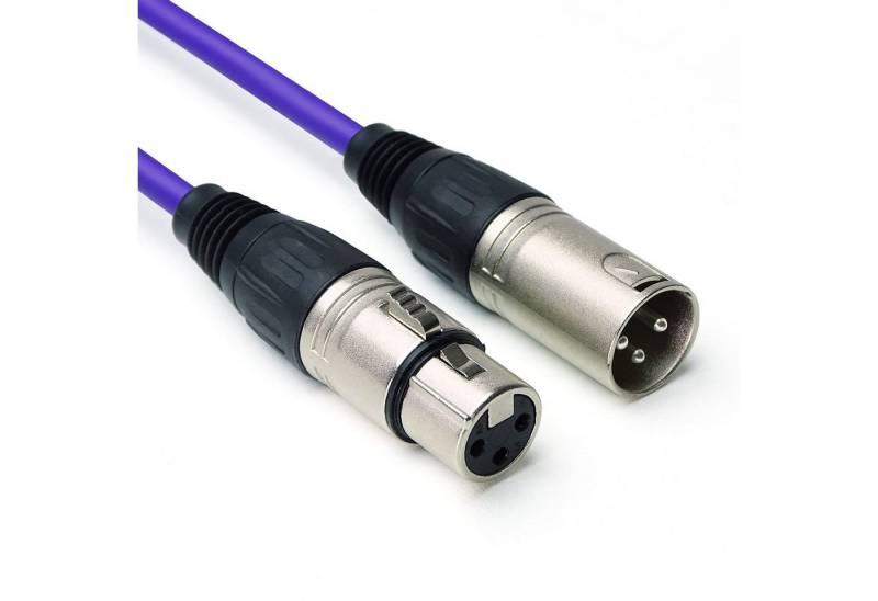 keepdrum Mikrofonkabel XLR 3-polig 10m Lila Audio-Kabel, XLR 3-polig von keepdrum