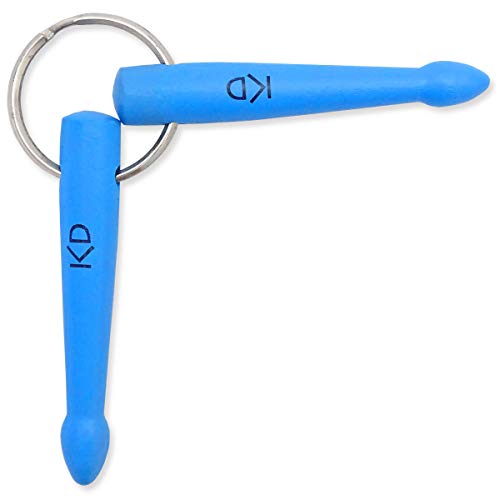 keepdrum Mini-Drumsticks Schlüsselanhänger Blau Geschenk für Schlagzeuger von keepdrum
