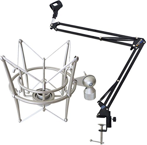keepdrum NB35 Mikrofonstativ Tisch-Mikrofonarm Schwenkarm + MS089SV Mikrofon-Spinne Silber für G-Track keepdrum NB35 Mikrofonstativ Tisch-Mikrofonarm Schwenkarm + MS089SV Mikrofon-Spinne Silber für G-Track von keepdrum