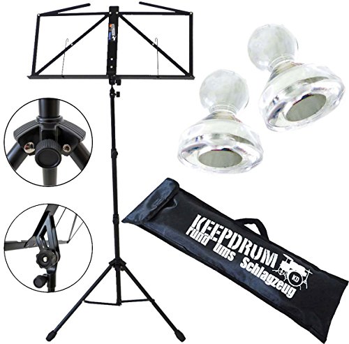 keepdrum Notenständer Schwarz Notenpult mit Tasche + 10 Notenständer-Magnete MG10 keepdrum Notenständer Schwarz Notenpult mit Tasche + 10 Notenständer-Magnete MG10 von keepdrum