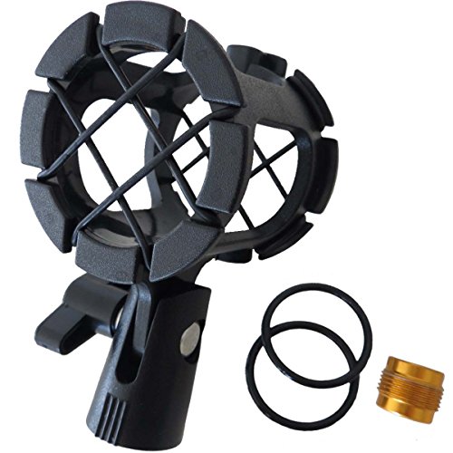 keepdrum PCMH1 elastische Halterung Mikrofon-Spinne Shockmount für Richtrohr Shotgun Mikrofone von keepdrum