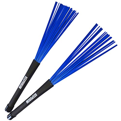 keepdrum SV603BL Drum Besen Drummer Brushes Schlagzeug Drumsticks Blau von keepdrum