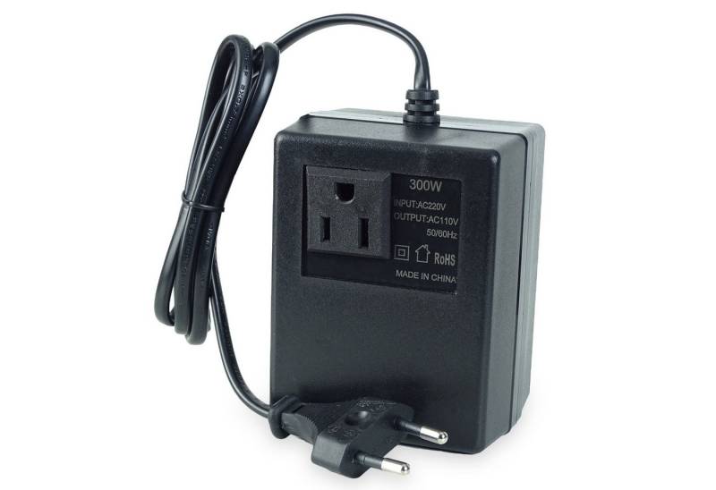 keepdrum Spannungswandler 220V zu 110V 300 Watt Reiseadapter EU zu US, 100 cm, Transformator von keepdrum