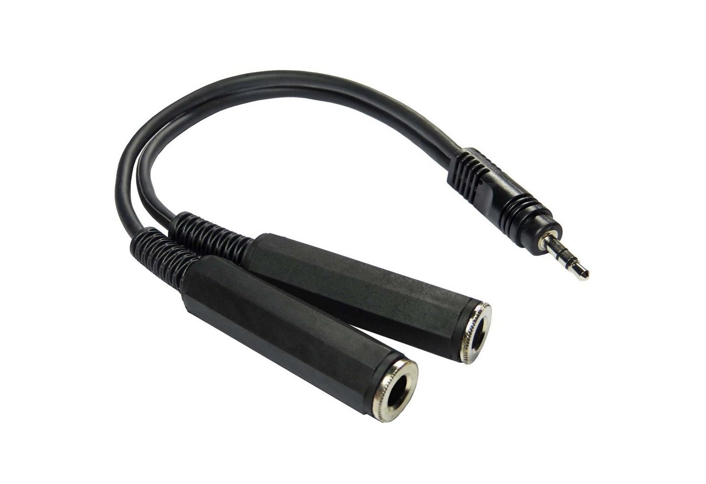 keepdrum YC006 Y-Adapter Klinke Splitter 2x Buchse 6,35mm - 1x Miniklinke Audio-Kabel, (29 cm) von keepdrum