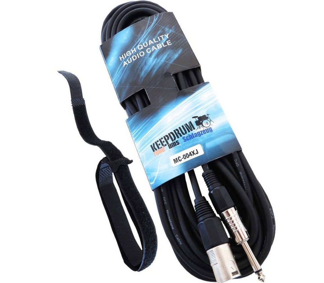 keepdrum keepdrum MC-004XJ 10m Audiokabel XLR-Klinke 6,3mm Audio-Kabel von keepdrum