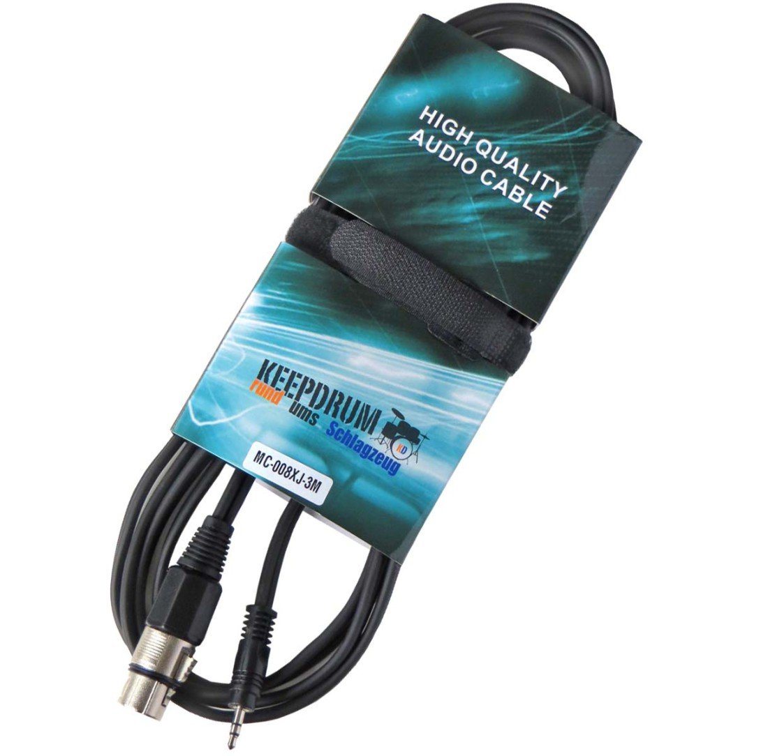 keepdrum keepdrum MC-008XJ 3m XLR Female - 3,5mm Miniklinke Audio-Kabel von keepdrum