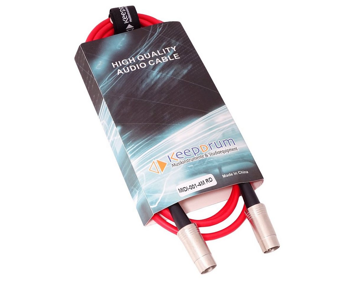 keepdrum keepdrum MIDI-001 Midi-Kabel 4m Rot Audio-Kabel keepdrum keepdrum MIDI-001 Midi-Kabel 4m Rot Audio-Kabel von keepdrum