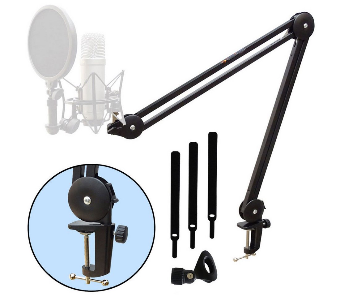 keepdrum keepdrum MS138 Mikrofonarm Gelenk-Stativ Mikrofon-Halterung, (mit Tischhalterung) von keepdrum