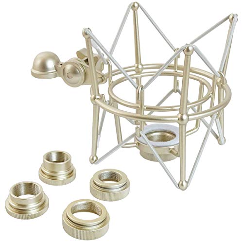 keepdrum universal Mikrofon-Spinne für Verschiedene Mikrofone Multispinne mit Wechseladapter von keepdrum